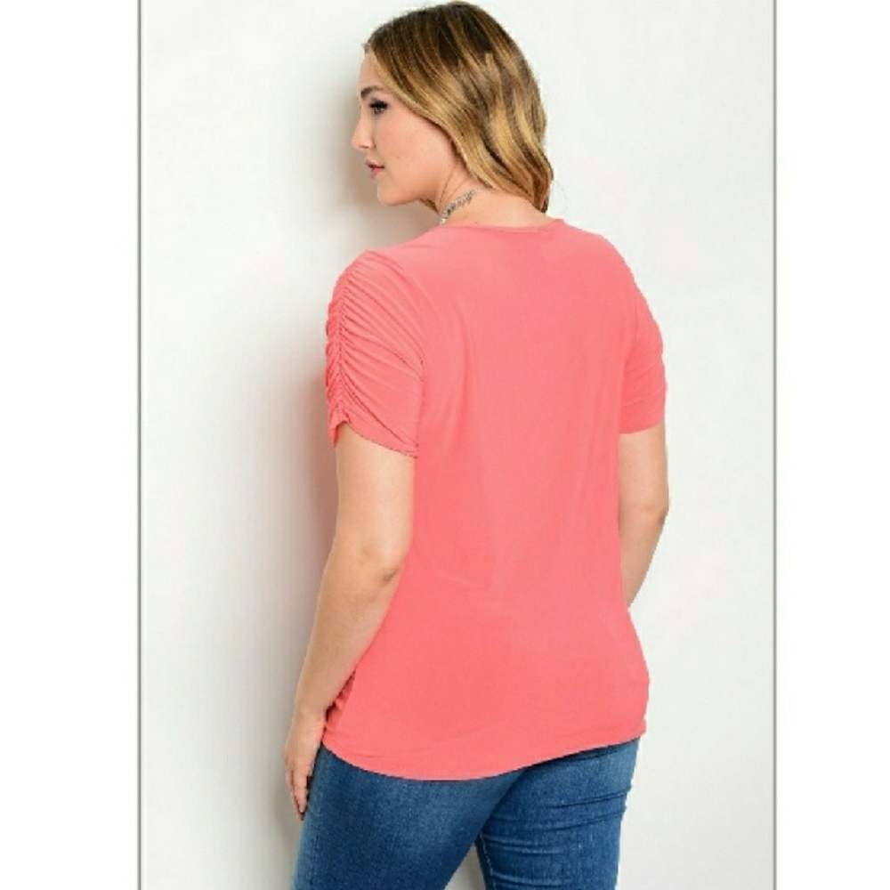 Clearance! Coral Floral Embroidery Top - Picture 2 of 2